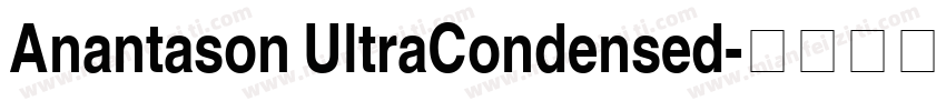 Anantason UltraCondensed字体转换